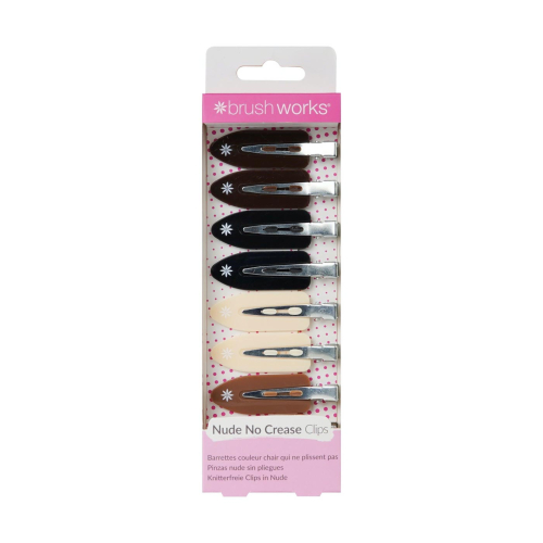 Brushworks - Pinzas antimarcas para el cabello - Nude