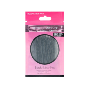 Brushworks - Set de 50 horquillas Bobby Pins - Negro