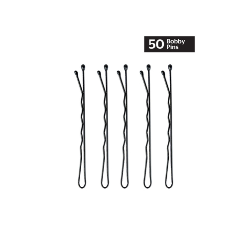 Brushworks - Set de 50 horquillas Bobby Pins - Negro