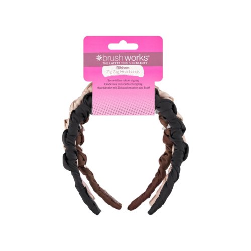 Brushworks - Set de diademas Ribbon Zig Zag