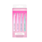 Brushworks - Set de pinzas depilatorias - Pastel