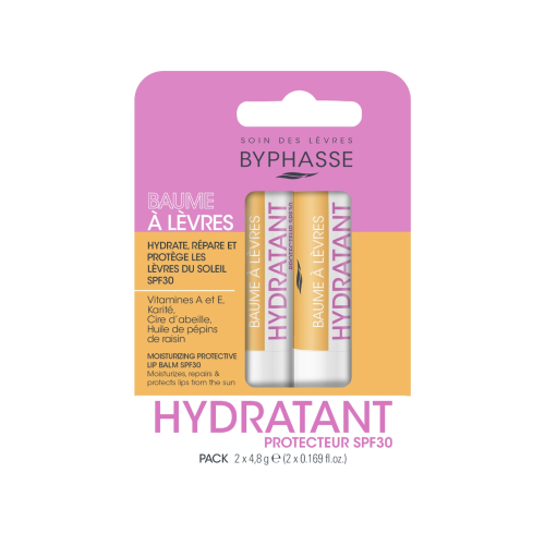 Byphasse - Duo de bálsamos labiales hidratantes con SPF30