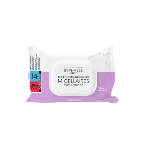 Byphasse - Toallitas desmaquillantes 25 unidades - Waterproof