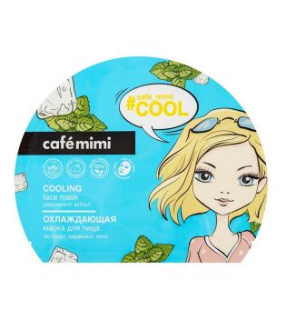 Café Mimi - Mascarilla facial de tela - Efecto frío