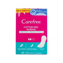 Carefree - Protegeslips de fragancia fresca Cotton Feel - 40+4 unidades