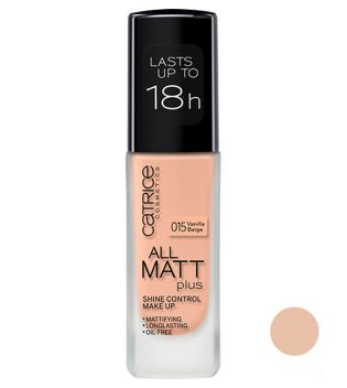 Catrice - Base de maquillaje All Matt Plus - Shine Control Make Up - 015 Vanilla Beige