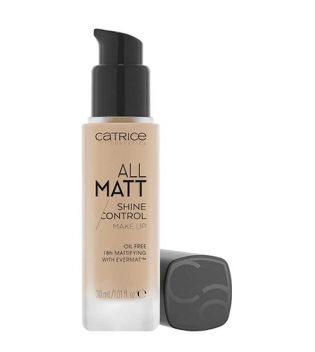 Catrice - Base de maquillaje All Matt Shine Control - 027N: Neutral Amber Beige
