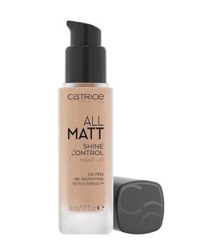 Catrice - Base de maquillaje All Matt Shine Control - 033C: Cool Almond