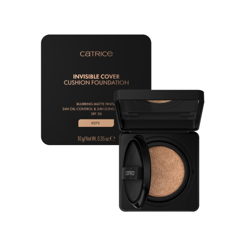 Catrice - *Glass Cloud* - Base de maquillaje Invisible Cover Cushion Foundation - C027C