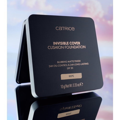 Catrice - *Glass Cloud* - Base de maquillaje Invisible Cover Cushion Foundation - C027C