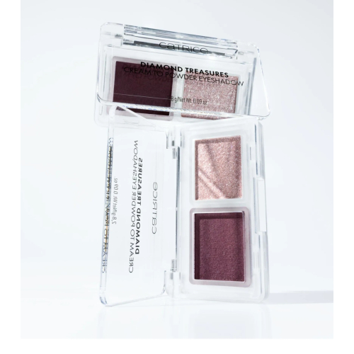 Catrice - Paleta de sombras crema a polvo Diamond Treasures - 060: Burgundy Glitz