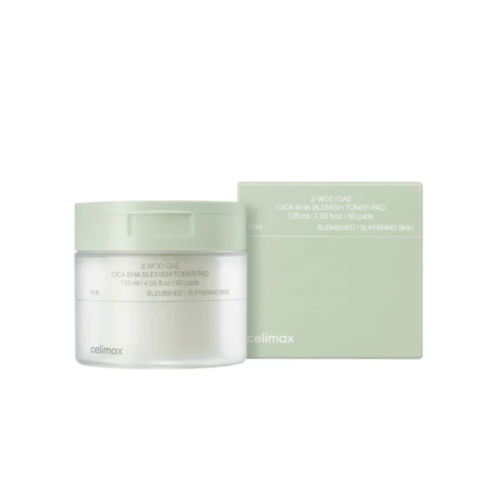 Celimax - *Ji Woo Gae* - Almohadillas exfoliantes CICA BHA Blemish Toner Pad - 60 pads