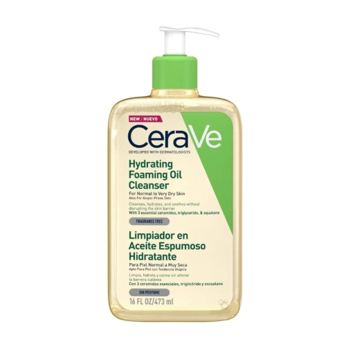 Cerave - Aceite limpiador espumoso hidratante para piel normal a muy seca - 473ml
