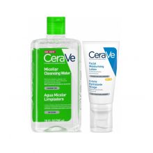 Cerave - Pack rutina facial Loción Hidratante SPF25 + Agua Micelar Limpiadora Hidratante