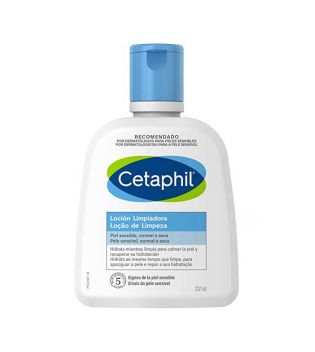 Cetaphil - Loción limpiadora para rostro y cuerpo pieles sensibles y secas - 237ml