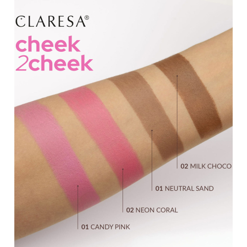 Claresa - Contorno en stick Cheek 2Cheek - 01: Neutral Sand