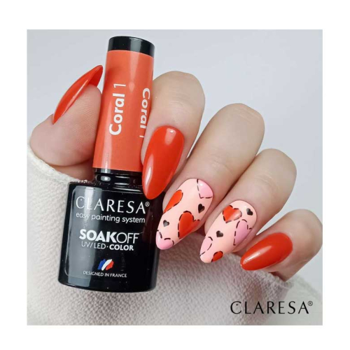 Claresa - Esmalte semipermanente Soak off - 01: Coral