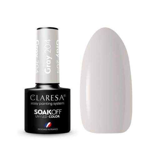 Claresa - Esmalte semipermanente Soak off - 204: Gray