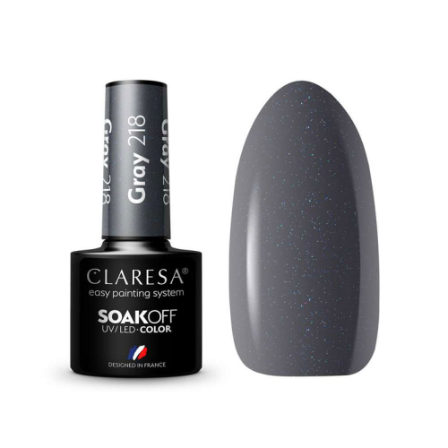 Claresa - Esmalte semipermanente Soak off - 218: Gray