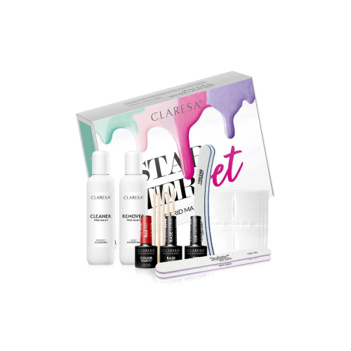 Claresa - Kit de iniciación manicura semipermanente - 412: Rojo