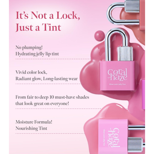 Coralhaze - Tinte para labios Glow Lock Jelly Tint - 110: Chilling