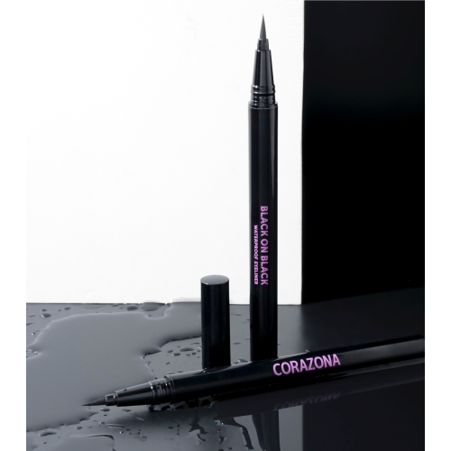 CORAZONA - Delineador de ojos waterproof Black on Black