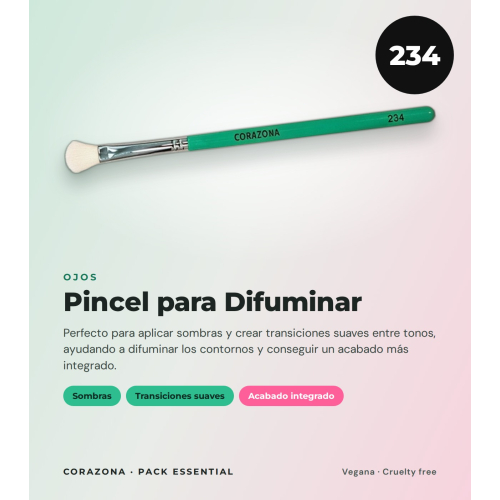 CORAZONA Pack Brochas Essential con 5 Herramientas para Maquillaje y Regalo Cubilete Veganas y Cruelty Free