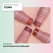 CORAZONA Pack Coloretes Multi-stick Blush In - 4 Tonos  Berry Wine Sweet Peach Honey Rose Marsala Sunset Cruelty Free Vegan