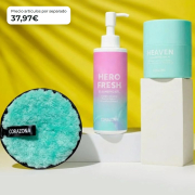 CORAZONA Pack Skincare Double Cleansing - Bálsamo Heaven, Gel Hero Fresh y Disco Reutilizable para Piel Limpia y Fresca