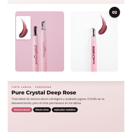 CORAZONA - Pack Trío Labios con The Limit Rose Tea, Pure Crystal Deep Rose y Gloss Up Icy Kiss