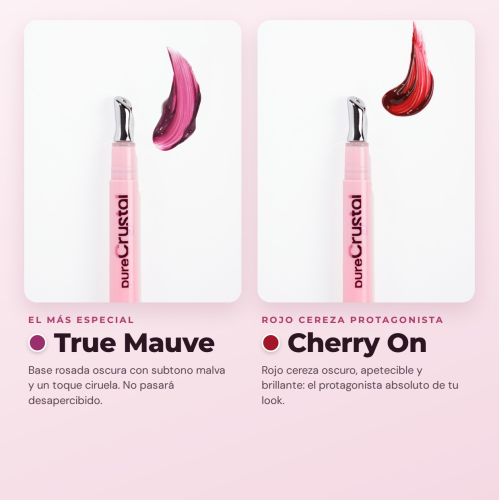 CORAZONA - Set Pure Crystal Tinted Lip Serum Edición Limitada - 6 Tintes Labiales Sérum con Aplicador Metálico Efecto Frío - Acabado Glossy y Tinte de Larga Duración