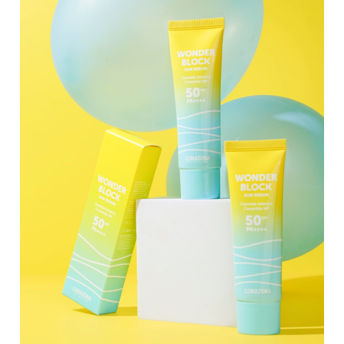 CORAZONA Skincare - Protector solar en sérum Spf 50 PA++++ Wonder Block