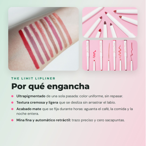 CORAZONA The Limit Full Set | 8 Perfiladores de Labios Ultrapigmentados con Textura Cremosa y Acabado Mate Cruelty Free Vegan