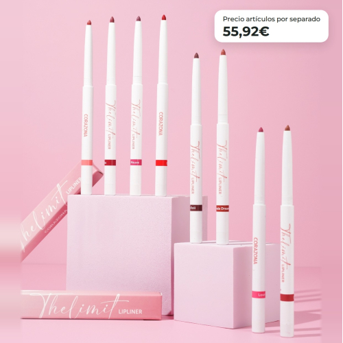 CORAZONA The Limit Full Set | 8 Perfiladores de Labios Ultrapigmentados con Textura Cremosa y Acabado Mate Cruelty Free Vegan