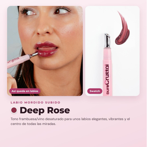 CORAZONA - Tinte labial sérum Pure Crystal - Deep Rose