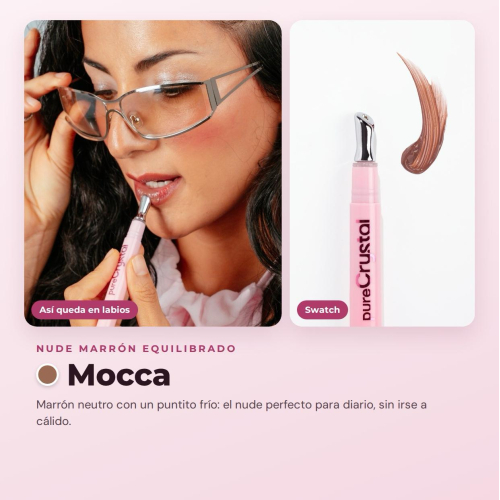 CORAZONA - Tinte labial sérum Pure Crystal - Mocca