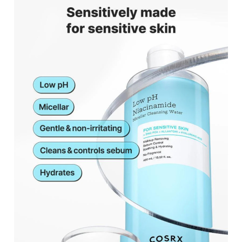 COSRX - Agua micelar limpiadora con Niacinamida Low PH