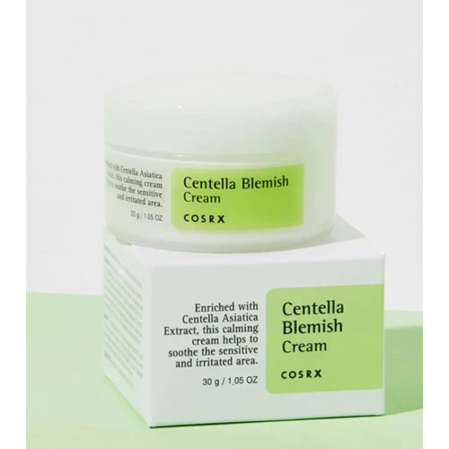 COSRX - Crema facial antimanchas Centella Blemish Cream - Piel sensible y con tendencia al acné