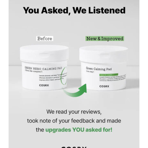 COSRX - Tónico facial calmante Green en formato pads
