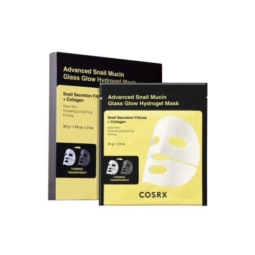 COSRX - Pack de 3 mascarillas faciales Advanced Snail Mucin Glass Glow