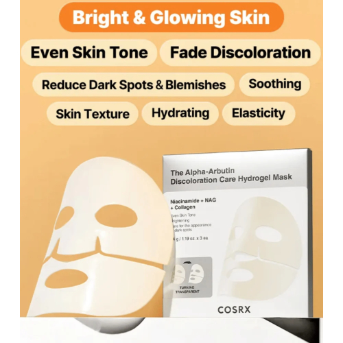 COSRX - Pack de 3 mascarillas faciales iluminadoras The Alpha-Arbutin