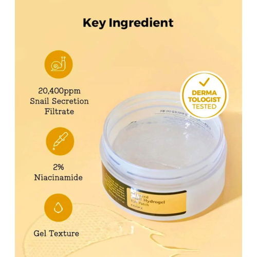 COSRX - Parches de hidrogel para el contorno de ojos Advanced Snail