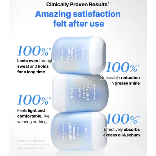 COSRX - Protector solar facial en stick Airy-Light Invisible SPF50 PA++++