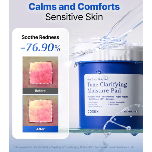 COSRX - Tónico facial hidratante formato pads One Step Original Tone Clarifying