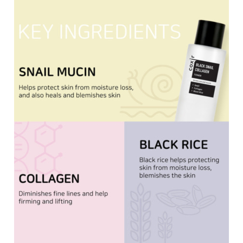 COXIR - Tónico Black Snail Collagen