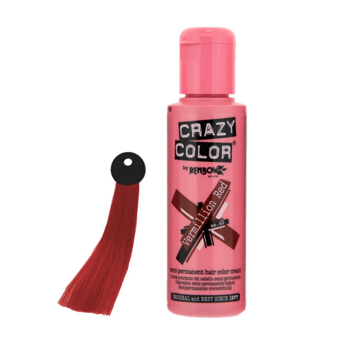 CRAZY COLOR Nº 40 - Crema colorante para el cabello - Vermillion red 100ml