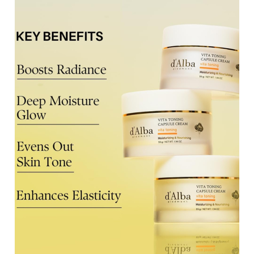 D'Alba - Crema facial iluminadora Vita Toning Capsule