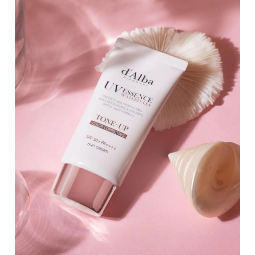 D'Alba - Protector solar facial Tone-Up Pink Correcting SPF50+ PA++++