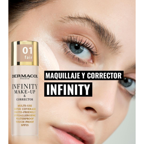 Dermacol - Base de maquillaje y corrector 2 en 1 Infinity - 01: Fair