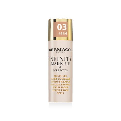 Dermacol - Base de maquillaje y corrector 2 en 1 Infinity - 03: Sand